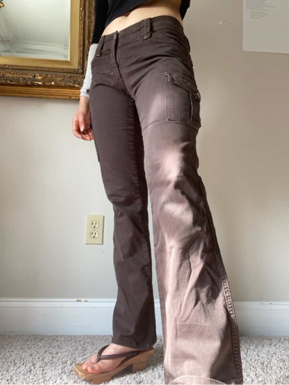 Sanctuary "Teddy Bear" Flare Leg Cargo Pants - Size 0